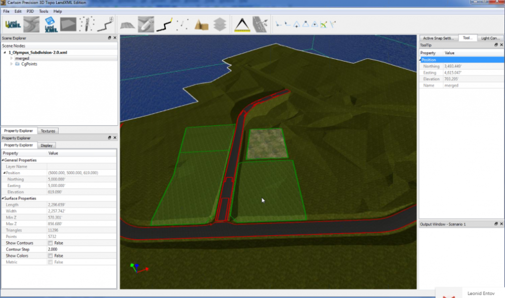LandXML 2.0 comes with a free 3D viewer