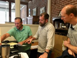 Maysville tech support team, (l. to r.) Brian Harris, Lon Watson, and John Gerber